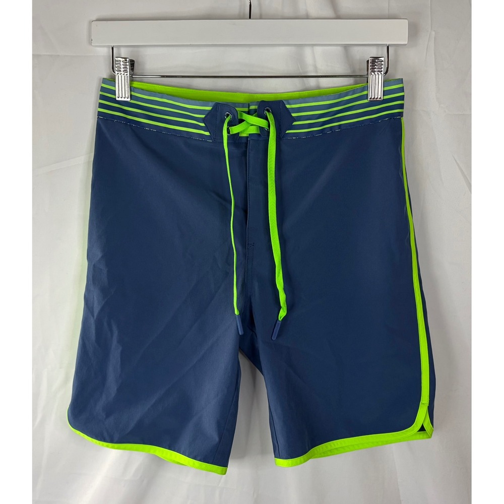 Vineyard Vines‎ Boys Blue Neon Green Board Shorts Swim Trunks Size M 12-14 - Picture 13 of 14